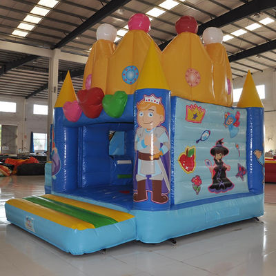 Festa di compleanno della principessa Castello gonfiabile con scivolo e telai in PVC da 0,55 mm
