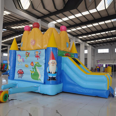 Festa di compleanno della principessa Castello gonfiabile con scivolo e telai in PVC da 0,55 mm