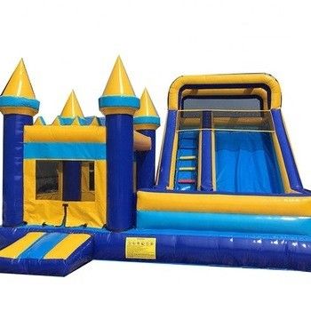 Casa gonfiabile in PVC tropicale con ripresa d'acqua piscina scivolo d'acqua Capacità massima 100-500 kg