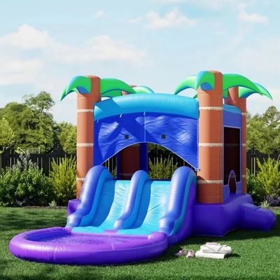 Scivolo d'acqua gonfiabile in PVC con anello da basket per bambini e adulti