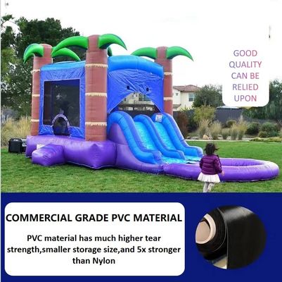 Scivolo d'acqua gonfiabile in PVC con anello da basket per bambini e adulti