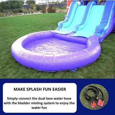 Scivolo d'acqua gonfiabile in PVC con anello da basket per bambini e adulti