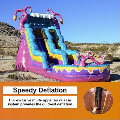 Slide idraulico gonfiabile unisex da 28 piedi con piscina e soffiatore Combinazione Bounce House Wet/Dry