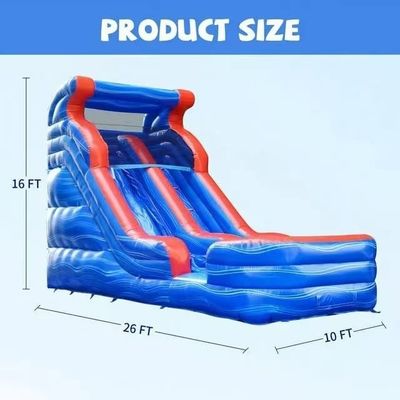 Parco di divertimenti per bambini Grandi scivoli gonfiabili giocattolo con piscina dimensioni personalizzate
