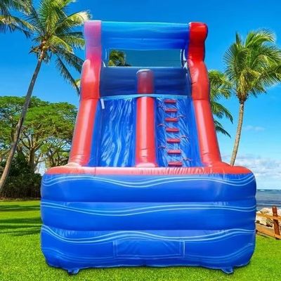 Parco di divertimenti per bambini Grandi scivoli gonfiabili giocattolo con piscina dimensioni personalizzate