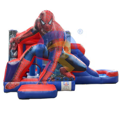 Spiderman Castle Slide Combo con piscina nel Commercial Inflatable Amusement Park