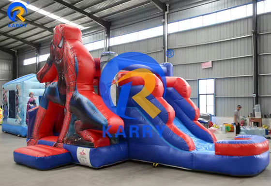 Spiderman Castle Slide Combo con piscina nel Commercial Inflatable Amusement Park