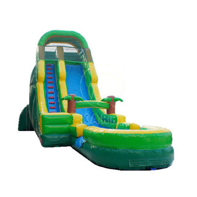 Slide idraulico gonfiabile da 25 piedi con piscina d'acqua e palma