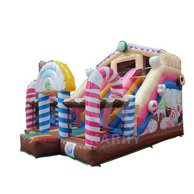 Partito Bouncer gonfiabile con diapositiva Commerciale Candy House tema doppio combo diapositiva