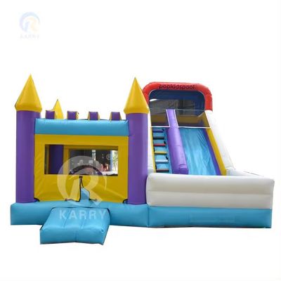 Grande scivolo d'acqua gonfiabile con piscina per bambini Popolare castello a balzo e soffiatore unisex
