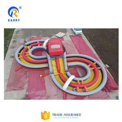 Corso di ostacoli gonfiabile per squadre con kit di scivolo e riparazione inclusi