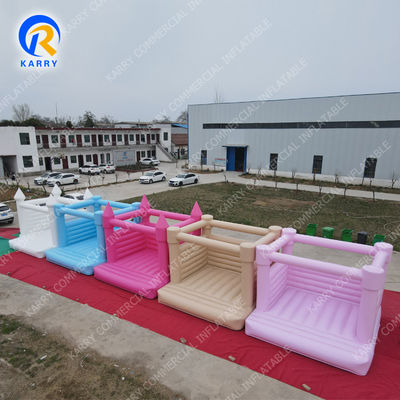 Castello di salto rosa pastello personalizzabile per matrimoni o feste di compleanno Trampolino gonfiabile