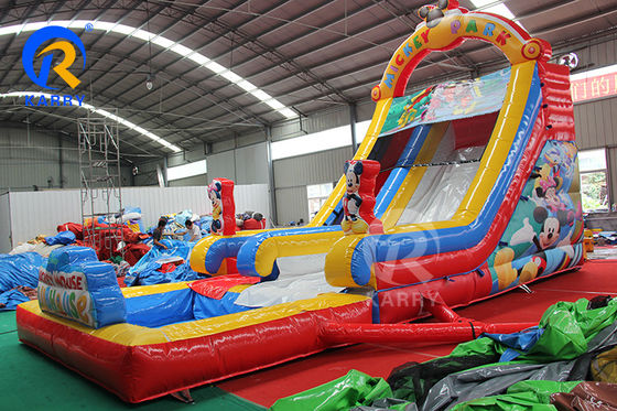 Materiali CH PVC scivolo idraulico gonfiabile scivolo a rimbalzo Casa di rimbalzo Capacità massima 100-500kg Parco