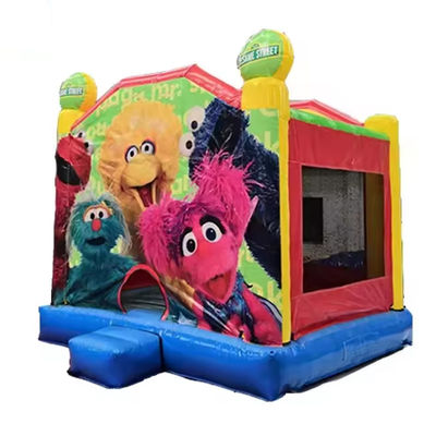 Parco giochi all'aria aperta Bouncer gonfiabile 13x13 Sesame Street Castello saltante per il divertimento dei bambini