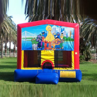 Parco giochi all'aria aperta Bouncer gonfiabile 13x13 Sesame Street Castello saltante per il divertimento dei bambini