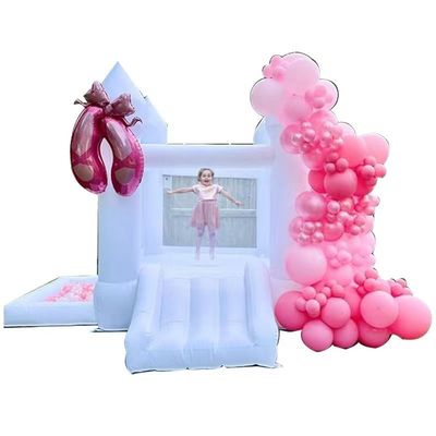 Casa o Impresa Castello gonfiabile bianco Trampolino da salto con opzioni personalizzabili