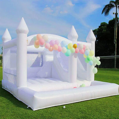 Casa o Impresa Castello gonfiabile bianco Trampolino da salto con opzioni personalizzabili