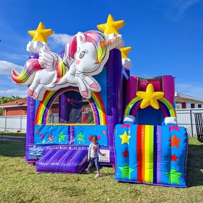 Dimensioni personalizzate PORTABLE Casa giardino castello a rimbalzo per giochi interni ed esterni
