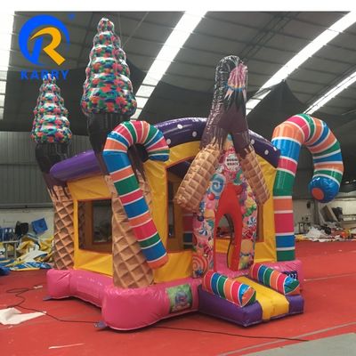 Unisex Inflatabile Bambino Bounce House PORTABLE Candy House PVC Bouncy Castello con soffiatore