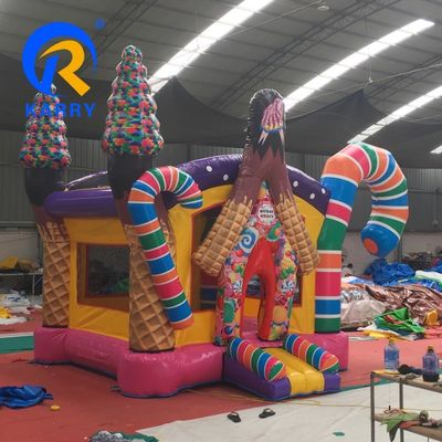 Unisex Inflatabile Bambino Bounce House PORTABLE Candy House PVC Bouncy Castello con soffiatore