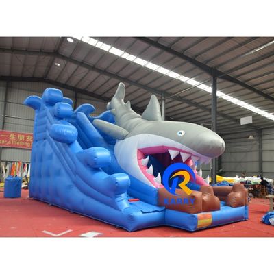 Slide d'acqua gonfiabile Big Shark personalizzato per piscina OEM Occasione commerciale