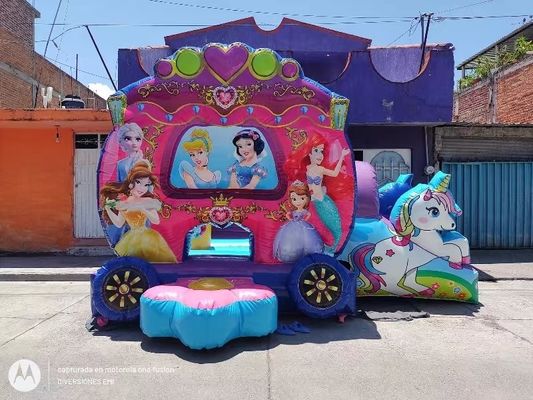 Noleggio di festa Essential PVC casa gonfiabile con tema sirena e soffiatore