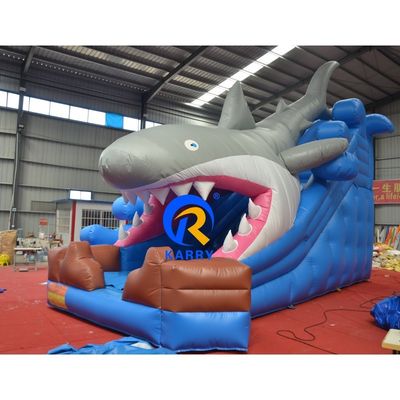 Slide d'acqua gonfiabile Big Shark personalizzato per piscina OEM Occasione commerciale