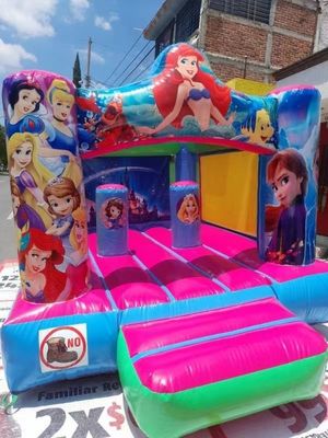 Noleggio di festa Essential PVC casa gonfiabile con tema sirena e soffiatore