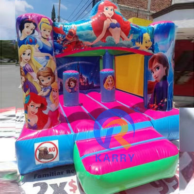 Spedizione espressa tema sirena castello gonfiabile per bambini opzione di disegno a mano