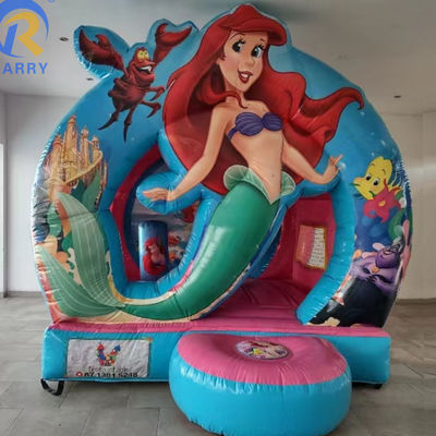 Spedizione espressa tema sirena castello gonfiabile per bambini opzione di disegno a mano