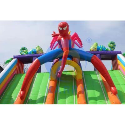 Commerciale Spiderman Casa rimbalzo ostacolo Combo Castello gonfiabile Bouncer scivolo d'acqua