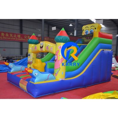 Casa a rimbalzo gonfiabile in PVC commerciale e scivolo asciutto per affitto di feste interno 8x3x5m