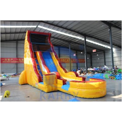Slide ad acqua gonfiabile di qualità commerciale con stampa digitale 18 piedi quadrati