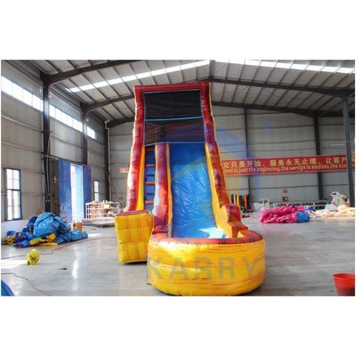 Slide ad acqua gonfiabile di qualità commerciale con stampa digitale 18 piedi quadrati