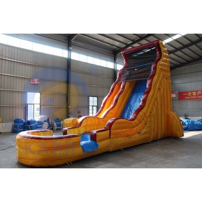 Slide ad acqua gonfiabile di qualità commerciale con stampa digitale 18 piedi quadrati