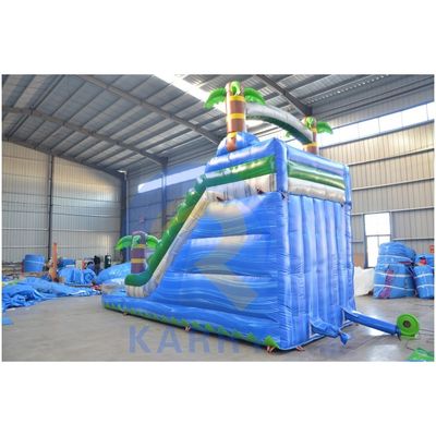 Blower di aria standard CE inclusa palma blu scivolo gonfiabile per divertimento dei bambini