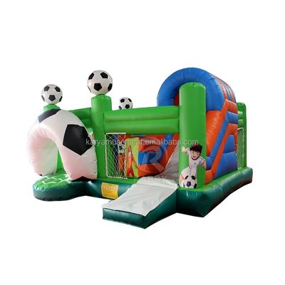 Salto scivolo e punteggio Combo PVC gonfiabile Bouncer House per gli appassionati di calcio unisex