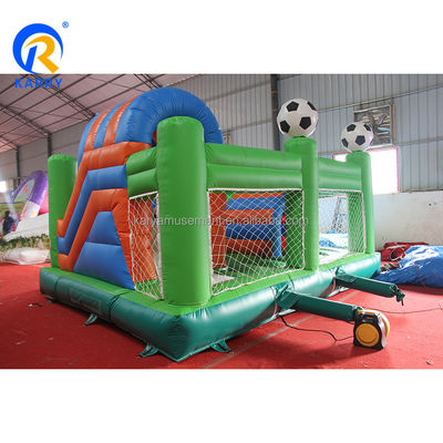 Salto scivolo e punteggio Combo PVC gonfiabile Bouncer House per gli appassionati di calcio unisex