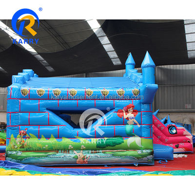 14 anni di vita attrezzature per divertimenti per bambini all'aria aperta casa gonfiabile con scivolo