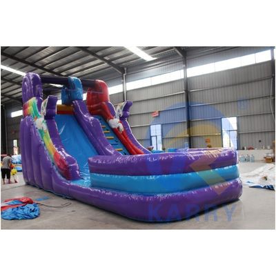 OEM accettato Mini Unicorn PVC Slide d'acqua gonfiabile con piscina e arrampicata