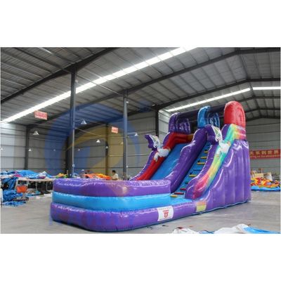 OEM accettato Mini Unicorn PVC Slide d'acqua gonfiabile con piscina e arrampicata