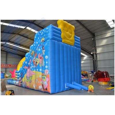Personaggio di cartone animato preferito dai bambini Grande scivolo d'acqua gonfiabile blu per adulti