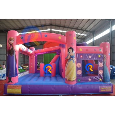 Portatile castello di principessa casa gonfiabile bouncer combo di scivolo per bambini