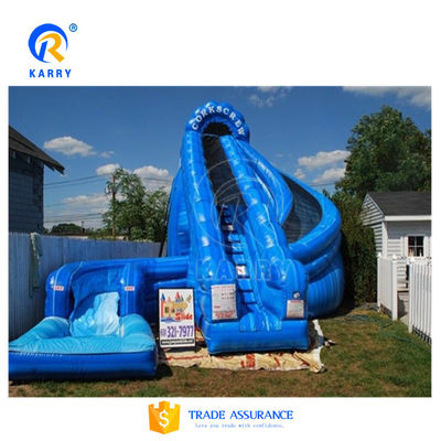 18ft PVC blu scivolo gonfiabile con piscina Karry Tropical Jumping Bouncy Castle