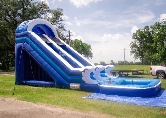 18ft PVC blu scivolo gonfiabile con piscina Karry Tropical Jumping Bouncy Castle