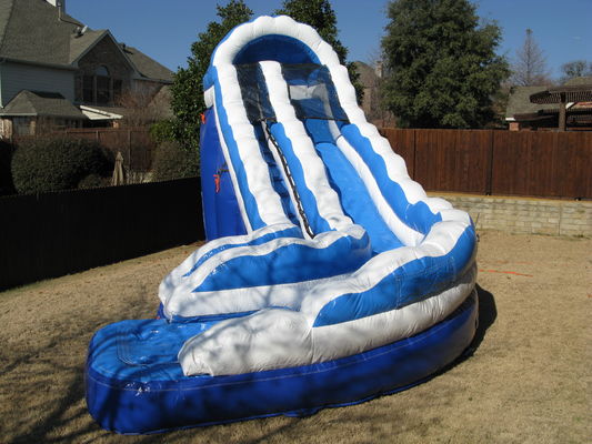 18ft PVC blu scivolo gonfiabile con piscina Karry Tropical Jumping Bouncy Castle