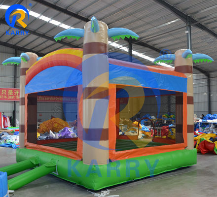 Casa gonfiabile per bambini unisex con letto trampolino a palma personalizzabile