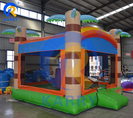 Casa gonfiabile per bambini unisex con letto trampolino a palma personalizzabile