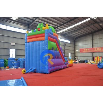 16' blocchi di costruzione bagnato/seco gonfiabile scivolo d'acqua casa rimbalzo combinazione per il gioco in famiglia