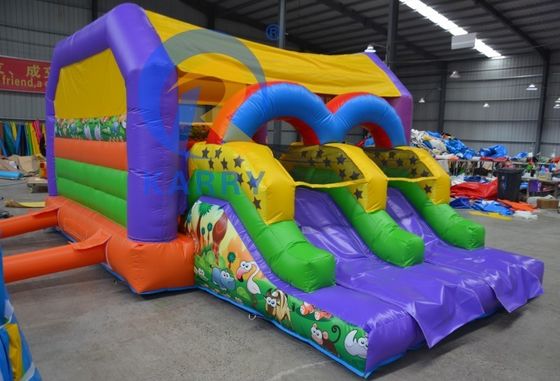 Termini di pagamento T/T Casa gonfiabile gonfiabile esterna con doppio scivolo e materiale in PVC
